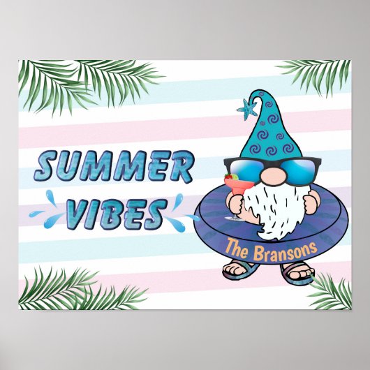 Personalisierte Summer Vibes Poster (Vorne)