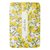 Personalisierte Summery Citrus Lemon Tree Branches Badematte (Vorderseite Vertikal)