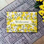 Personalisierte Summery Citrus Lemon Tree Branches Fußmatte