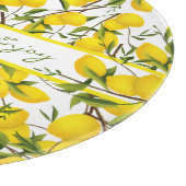 Personalisierte Summery Citrus Lemon Tree Branches Schneidebrett (Ecke)