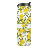 Personalisierte Summery Citrus Lemon Tree Branches Thermosbecher (Nach links gedreht)