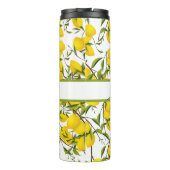 Personalisierte Summery Citrus Lemon Tree Branches Thermosbecher (Rückseite)