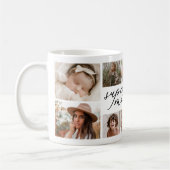 Personalisierte Super Mama 10 Foto-Collage Kaffeetasse (Links)