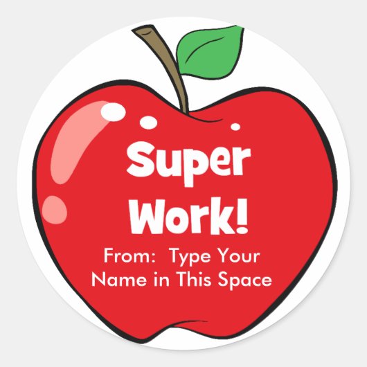 Personalisierte Super Work Stickers (Vorderseite)