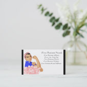 Personalisierte SuperSoaper Rosie rosa Visitenkarte (Stehend Vorderseite)