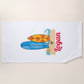Personalisierte Surfboards Strandtuch (Vorderseite)