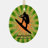 Personalisierte Surfverzierung Keramikornament (Rechts)