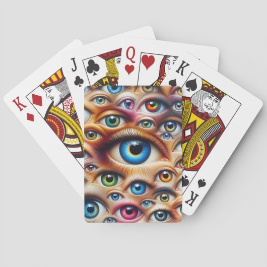 Personalisierte Surreal Eyes Spielkarten (Rückseite)