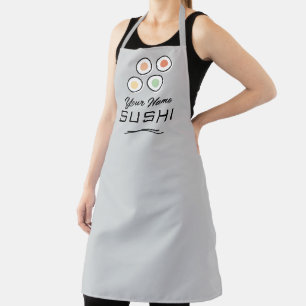 Personalisierte Sushi-Kochschürze mit Essstäbchen- Schürze