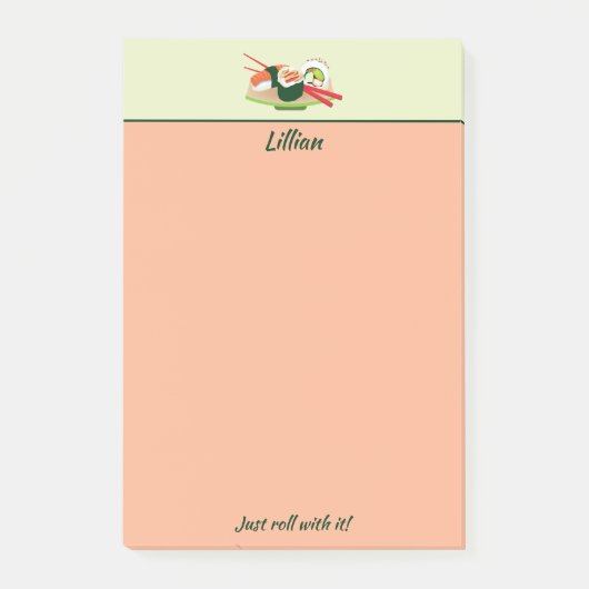 Personalisierte Sushipost-itanmerkungen Post-it Klebezettel (Vorderseite)