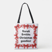 Personalisierte süße Candy Canes & Bänder -  Tasche (Rückseite)
