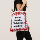 Personalisierte süße Candy Canes & Bänder -  Tasche (Von Nahem)