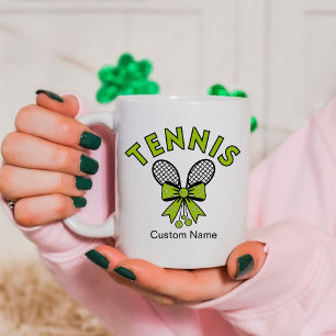 Personalisierte süße Coquette-Mädchen-Tennis  Kaffeetasse