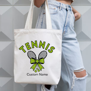 Personalisierte süße Coquette Mädchen Tennis Tragetasche