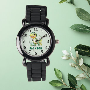 Personalisierte süße Dinosaurier-Uhr für Kinder  Armbanduhr