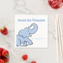 Personalisierte süße Elefant-Baby-Party-Papier