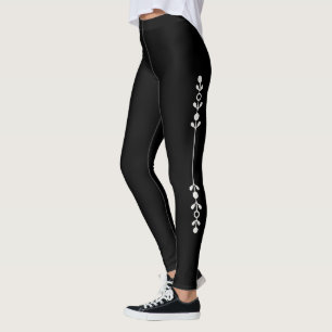 Personalisierte Süße Elegante Schwarze Neutrale Bl Leggings