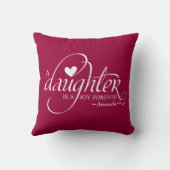 Personalisierte süße Geschenke für Tochter Kissen (Rückseite)