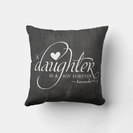 Personalisierte süße Geschenke für Tochter Kissen (Rückseite)