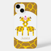 Personalisierte süße Giraffen in Liebe Case-Mate iPhone Hülle (Rückseite)