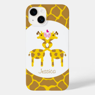 Personalisierte süße Giraffen in Liebe Case-Mate iPhone Hülle