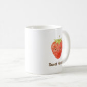 Personalisierte süße Harmonie Erdbeere Kaffeetasse (VorderseiteRechts)