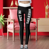 Personalisierte süße Haustierkatze Name Schwarz We Leggings