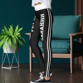 Personalisierte süße Haustierkatze Name Schwarz We Leggings