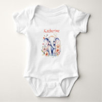 Personalisierte süße Illustration eines Baby-Elefa