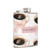 Personalisierte Süße Kaffeetasse Coquette-Muster Flachmann (Rechts)