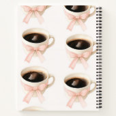 Personalisierte Süße Kaffeetasse Coquette-Muster Notizblock (Rückseite)