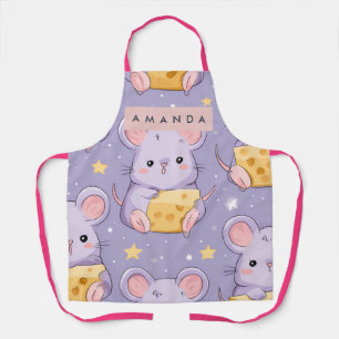 Personalisierte Süße Kawaii-Mäuse-Muster Schürze