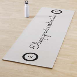 Personalisierte süße Namensschrift und Kalligrafie Yogamatte