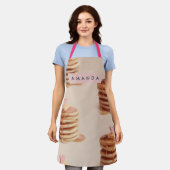 Personalisierte süße Pfannkuchen-Muster-Schürze Schürze (Getragen)