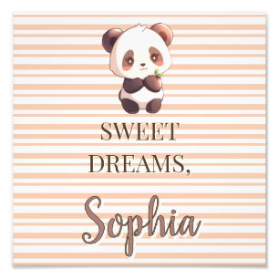 Personalisierte Süße Träume Niedlicher Panda Fotodruck