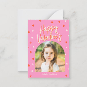 Personalisierte süße Valentins-Foto-Klassenzimmerk Mitteilungskarte