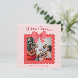 Personalisierte süße Weihnachtsfotocollage Feiertagskarte