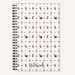 Personalisierte Süße Yorkies Schleifen Herzen Benu Notizblock