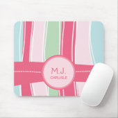 Personalisierte Süßigkeit Stripes Muster für Girly Mousepad (Mit Mouse)