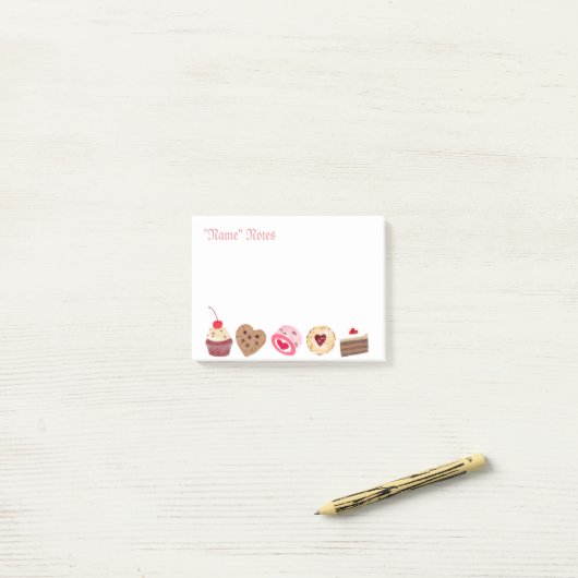 Personalisierte Süßigkeiten nach dem Einreichen Post-it Klebezettel (Auf Schreibtisch)