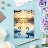 Personalisierte Swan Couple Einladung (In Situ (Hochzeit))