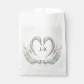 Personalisierte Swan Wedding Geschenktütchen (Vorderseite)
