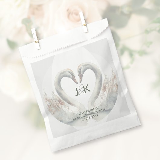 Personalisierte Swan Wedding Geschenktütchen
