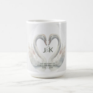 Personalisierte Swan Wedding Kaffeetasse