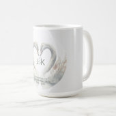 Personalisierte Swan Wedding Kaffeetasse (VorderseiteRechts)