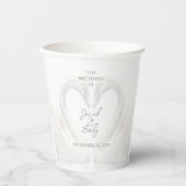Personalisierte Swan Wedding Pappbecher (Vorderseite)