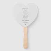Personalisierte Swan Wedding Program Handfans Fächer (Rückseite)