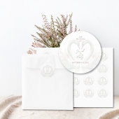 Personalisierte Swan Wedding Stickers