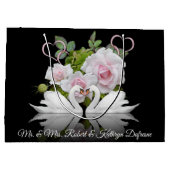 Personalisierte Swans Hochzeit/Jubiläum Große Geschenktüte (Rückseite)