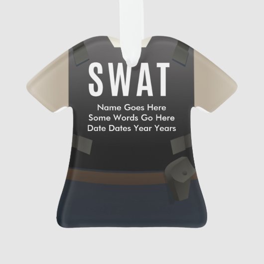 Personalisierte SWAT Ornament (Rückseite)